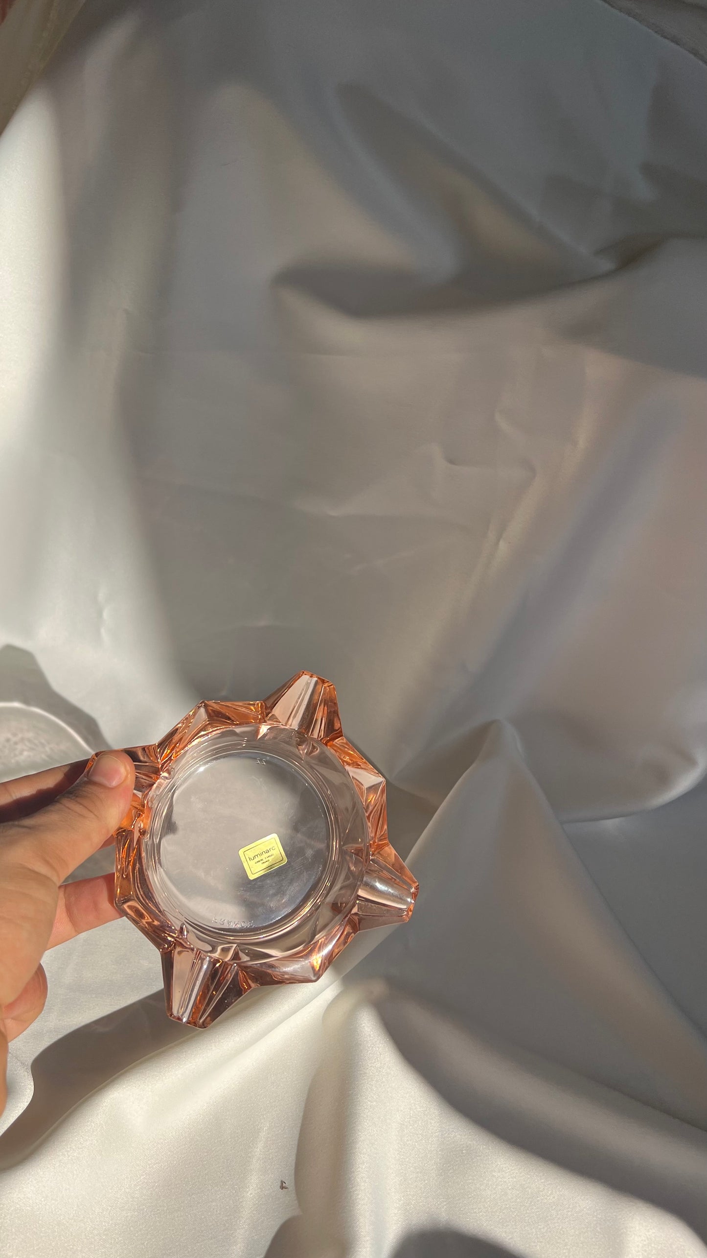 French pink ashtray | מאפרה צרפתית ורודה