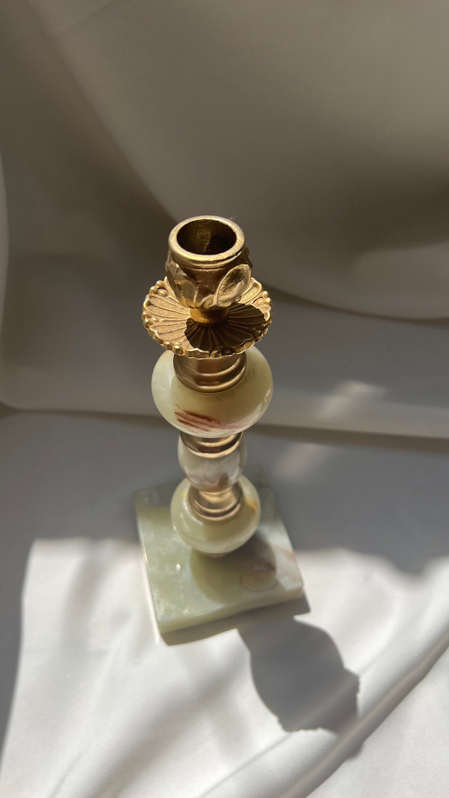 Pakistani onyx candlestick | פמוט אוניקס פקיסטני