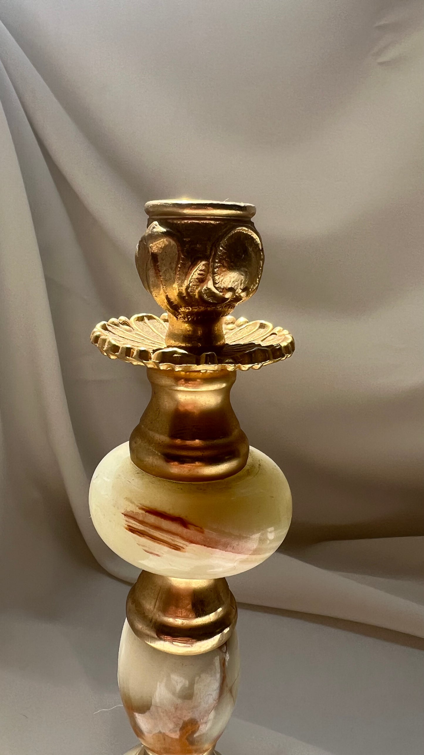 Pakistani onyx candlestick | פמוט אוניקס פקיסטני