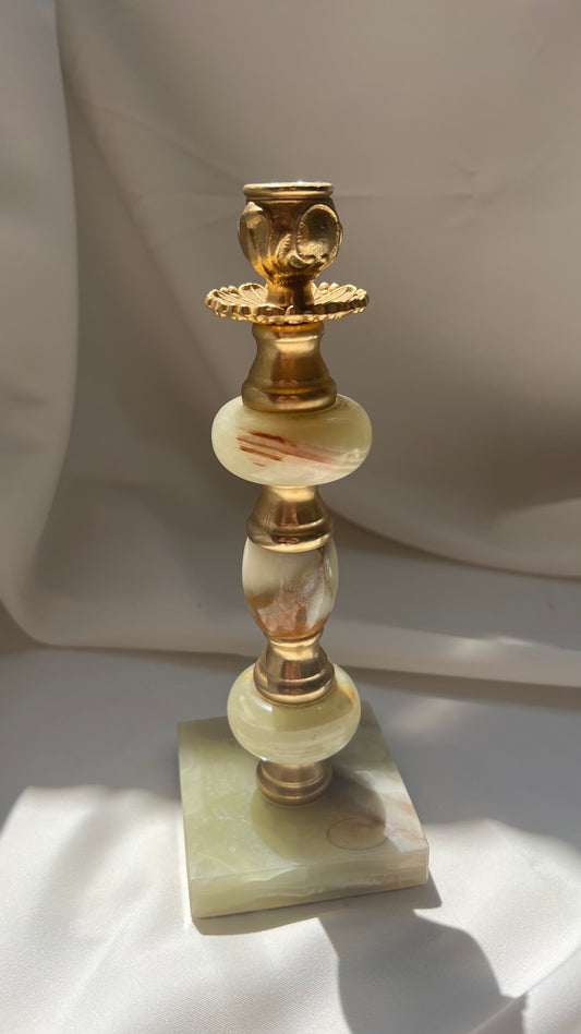 Pakistani onyx candlestick | פמוט אוניקס פקיסטני