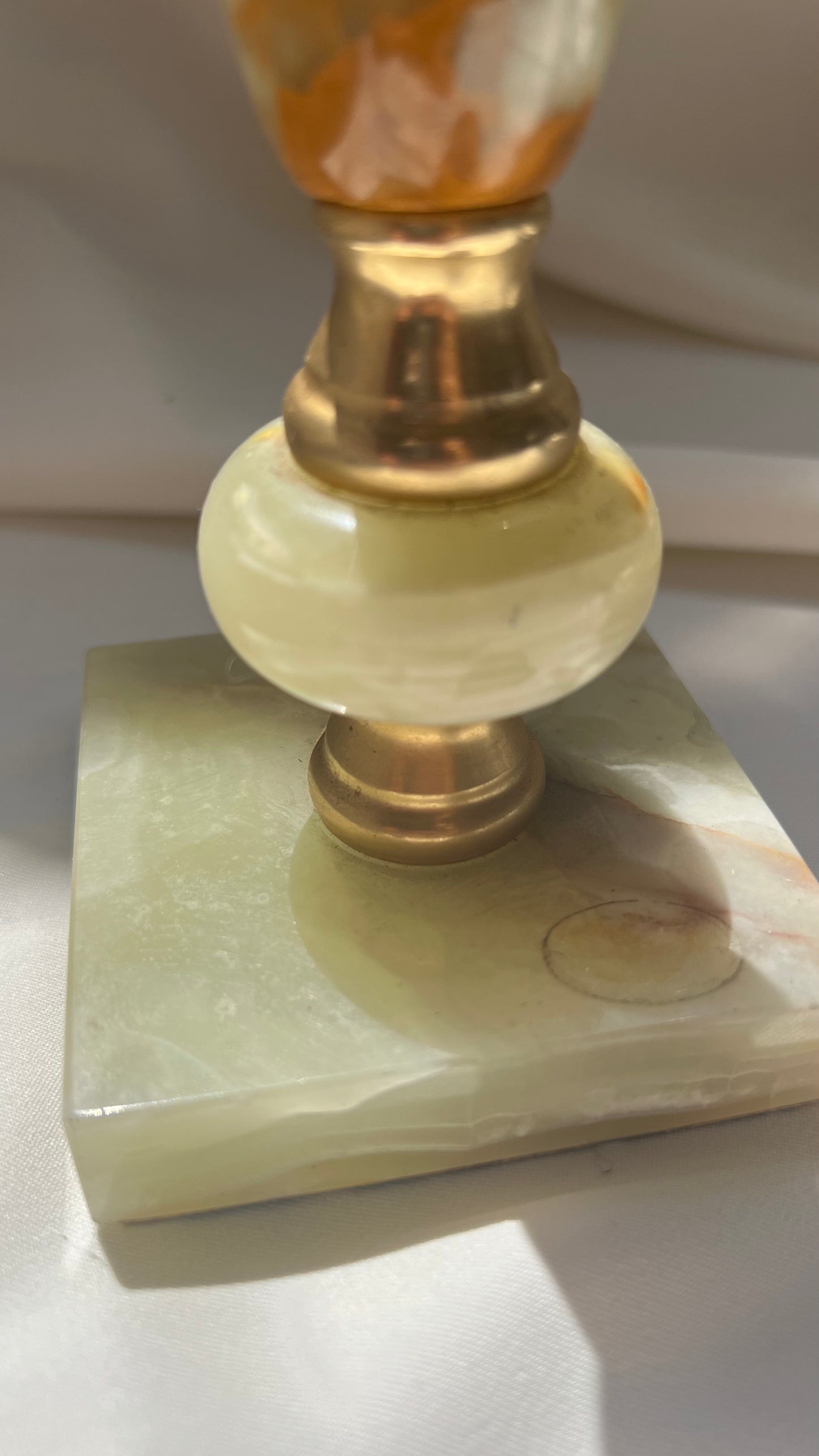 Pakistani onyx candlestick | פמוט אוניקס פקיסטני