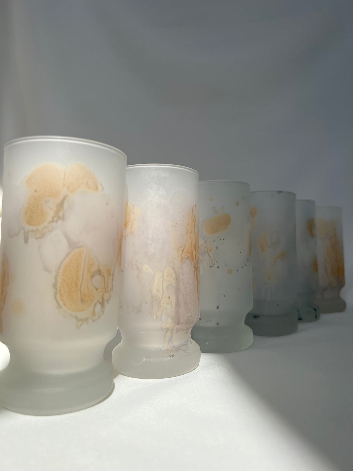 "Milky" Glass Cups | כוסות זכוכית חלבית